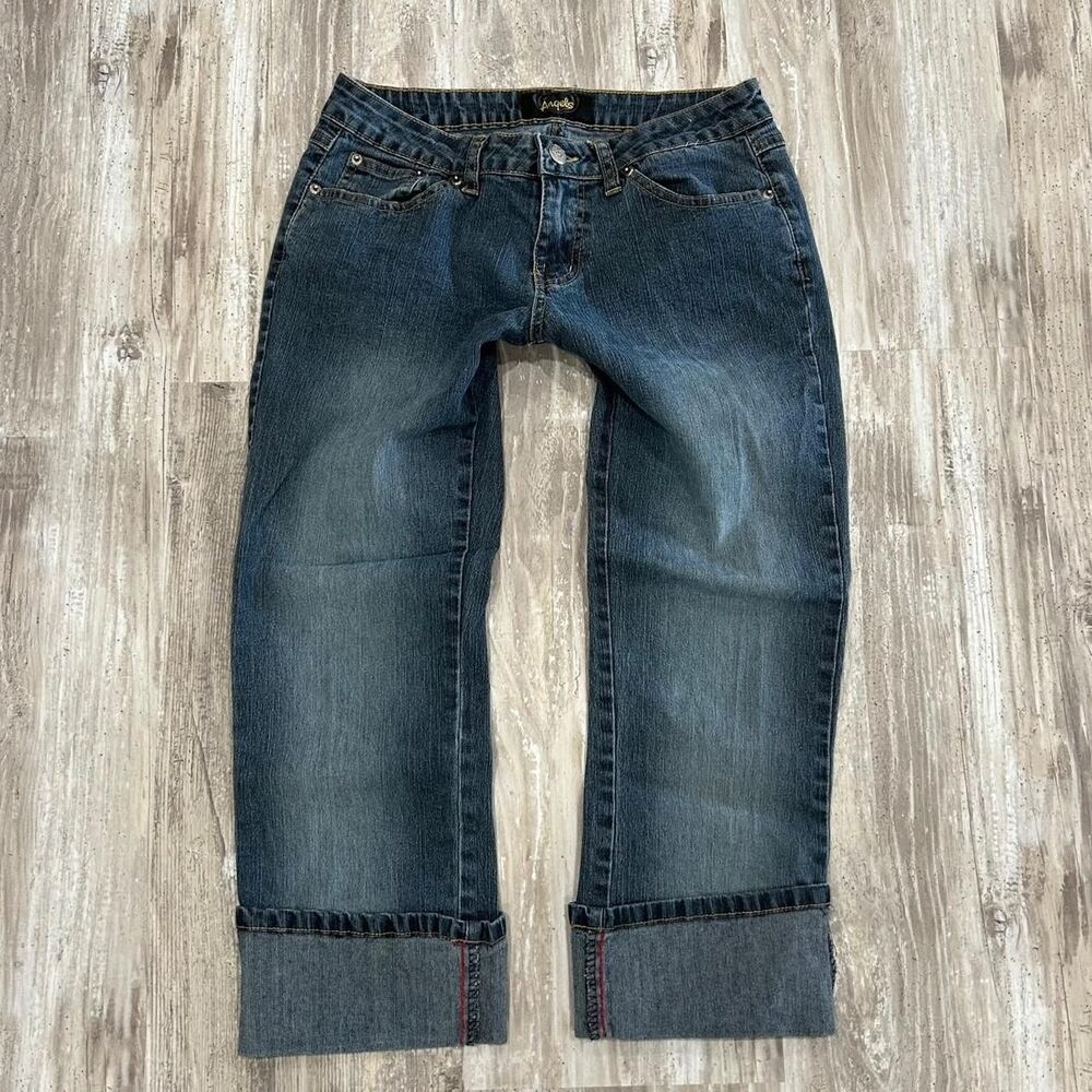 Authentic Vintage Y2K Angels Women's McBling skater streetwear low-rise capri je
